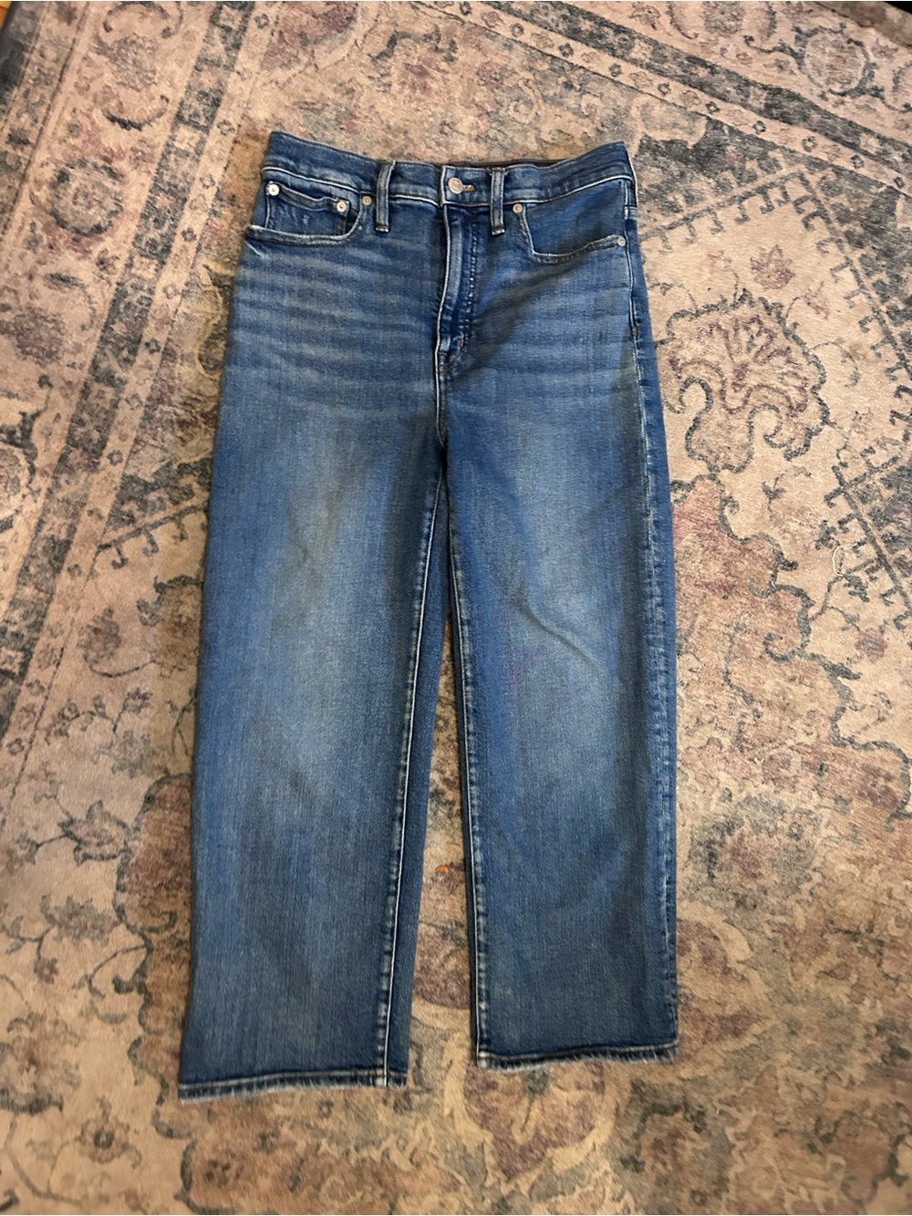 Madewell Relaxed Slim Wide Leg Crop Jeans